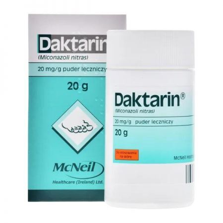 Daktarin, 20 mg/g puder leczniczy, 20 g + Kosmetyki i dermokosmetyki | Problemy skórne | Grzybica ++ McNeil