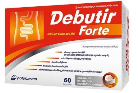 Debutir Forte, kapsułki twarde, 60 szt. + Bez recepty | Przewód pokarmowy i trawienie | Probiotyki ++ Polpharma