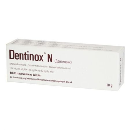 Dentinox N, żel na dziąsła, 10 g (import równoległy, InPharm) + Mama i dziecko | Dolegliwości dziecięce | Ząbkowanie ++ Inpharm