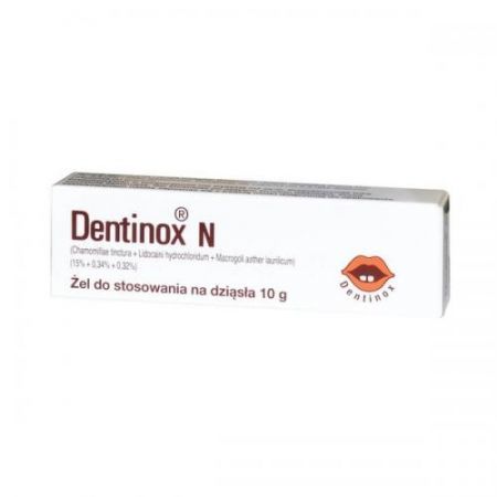 Dentinox N, żel na dziąsła, 10 g + Mama i dziecko | Dolegliwości dziecięce | Ząbkowanie ++ Dentinox