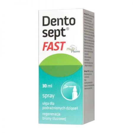 Dentosept Fast, spray ulga dla podrażnionych dziąseł, 30 ml + Bez recepty | Jama ustna i zęby | Choroby dziąseł i przyzębia ++ Phytopharm