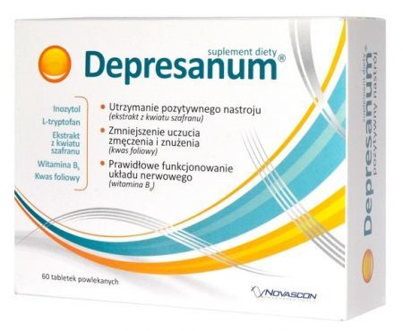Depresanum, tabletki powlekane, 60 szt. + Bez recepty | Uspokajające i nasenne | Nerwy i stres ++ Novascon