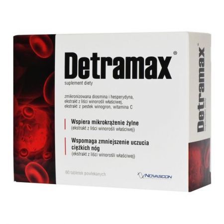 Detramax, tabletki powlekane, 60 szt. + Bez recepty | Serce i krążenie | Żylaki i obrzęki ++ Novascon