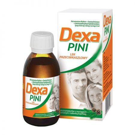 DexaPini, syrop, 115 ml + Bez recepty | Przeziębienie i grypa | Kaszel ++ Herbapol Lublin