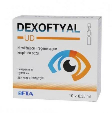 Dexoftyal UD, krople do oczu 0,35 ml, 10 pojemników jednodawkowych. DATA WAŻNOŚCI 31.05.2023 + Bez recepty | Oczy i wzrok | Krople i żele do oczu ++ Verco
