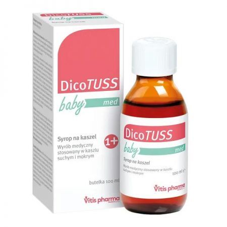 DicoTUSS Baby Med, syrop na kaszel od 1 roku życia, 100 ml + Bez recepty | Przeziębienie i grypa | Kaszel ++ Vitis Pharma