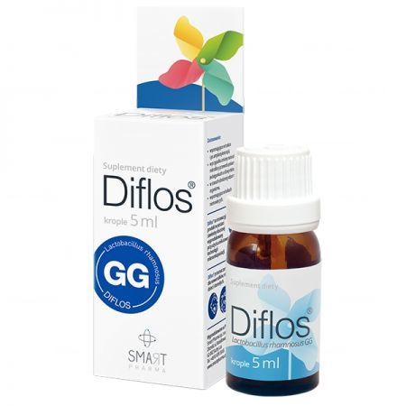 Diflos, krople, 5 ml + Bez recepty | Przewód pokarmowy i trawienie | Probiotyki ++ Smart Pharma