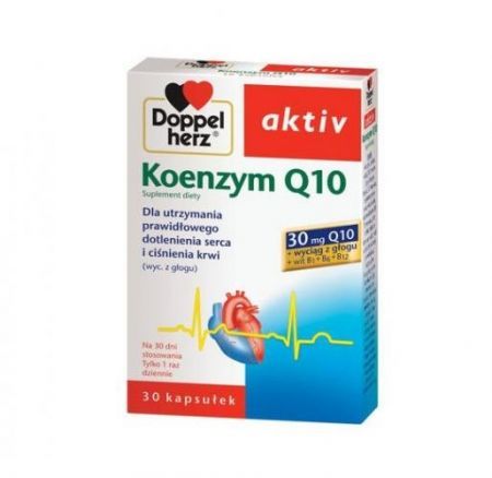 Doppelherz aktiv Koenzym Q10, 30 mg kapsułki, 30 szt. + Bez recepty | Serce i krążenie | Wzmocnienie serca ++ Queisser