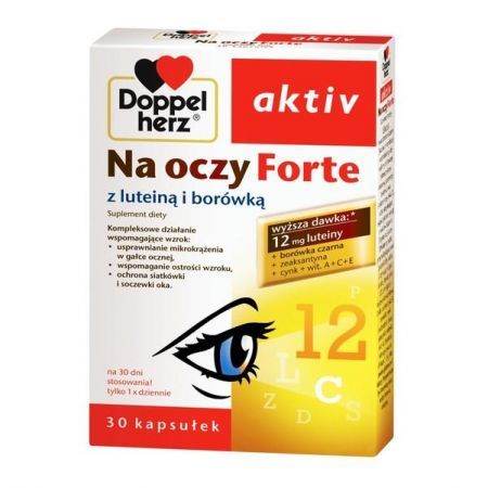 Doppelherz Aktiv Na oczy Forte, kaps., 30 szt + Bez recepty | Oczy i wzrok | Witaminy na oczy ++ Queisser