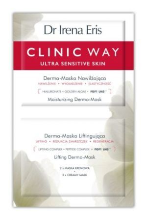 Dr Irena Eris Clinic Way, dermo-maska nawilżająca + dermo-maska liftingująca, 6 ml x 2 saszetki + Kosmetyki i dermokosmetyki | Pielęgnacja | Twarz ++ Laboratorium Kosmetyczne Dr Irena Eris