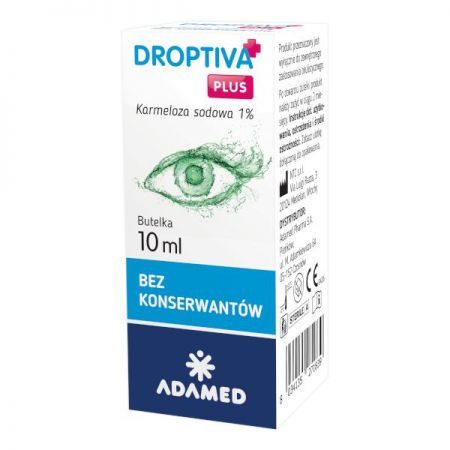 Droptiva Plus, nawilżające krople do oczu, 10 ml + Bez recepty | Oczy i wzrok | Krople i żele do oczu ++ Adamed