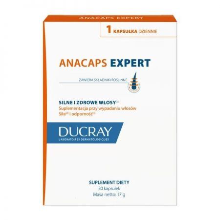 Ducray Anacaps Expert, kapsułki, 30 szt. + Bez recepty | Skóra, włosy i paznokcie ++ Pierre Fabre