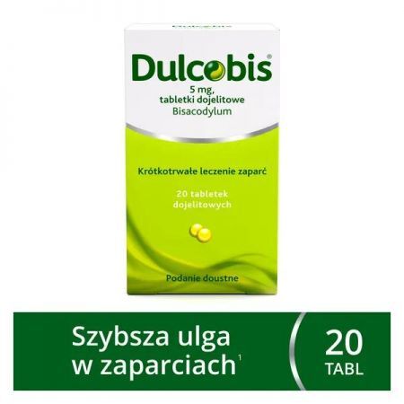 Dulcobis, 5 mg tabletki dojelitowe, 20 szt. + Bez recepty | Przewód pokarmowy i trawienie | Zaparcia ++ Sanofi Aventis