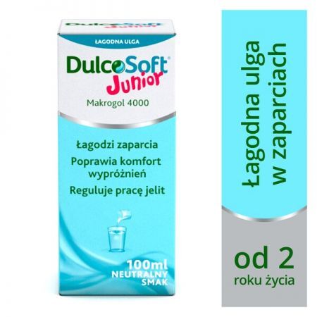 DulcoSoft Junior, roztwór doustny smak neutralny, 100 ml + Bez recepty | Przewód pokarmowy i trawienie | Zaparcia ++ Sanofi Aventis