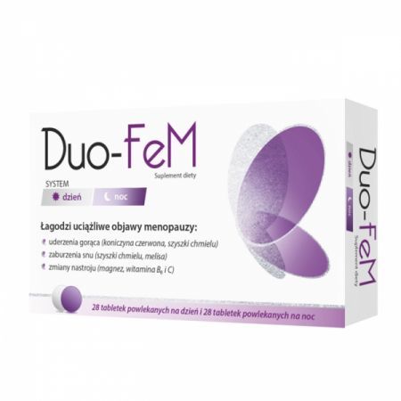 Duo-FeM, 28 tabletki na dzień + 28 tabletki na noc + Bez recepty | Menopauza i andropauza ++ Natur Produkt Zdrovit