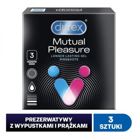 Durex Mutual Pleasure, prezerwatywy, 3 szt. + Bez recepty | Seks i potencja | Antykoncepcja ++ Reckitt Benckiser