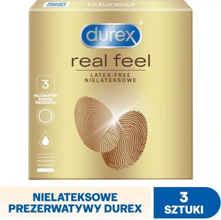 Durex Real Feel, nielateksowe prezerwatywy naturalne doznania, 3 szt + Bez recepty | Seks i potencja | Antykoncepcja ++ Reckitt Benckiser