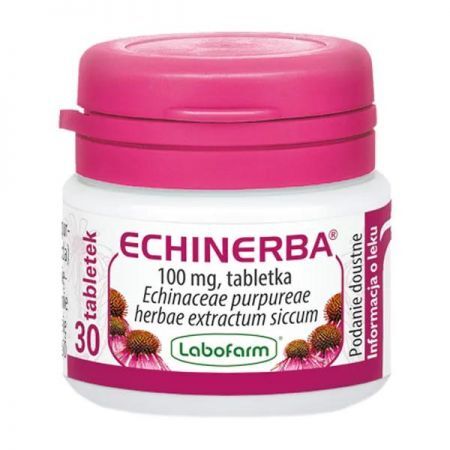 Echinerba, 100 mg tabletki, 30 szt. + Bez recepty | Przeziębienie i grypa | Preparaty wspomagające ++ Labofarm