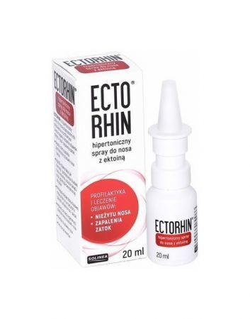 Ectorhin, hipertoniczny spray do nosa z ektoiną, , 20 ml + Bez recepty | Alergia | Preparaty do nosa i oczu