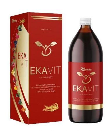 EkaVit sok z żeń-szeń, 1000 ml EkaMedica + Bez recepty | Energia ++ Jaro-Pol Ekamedica