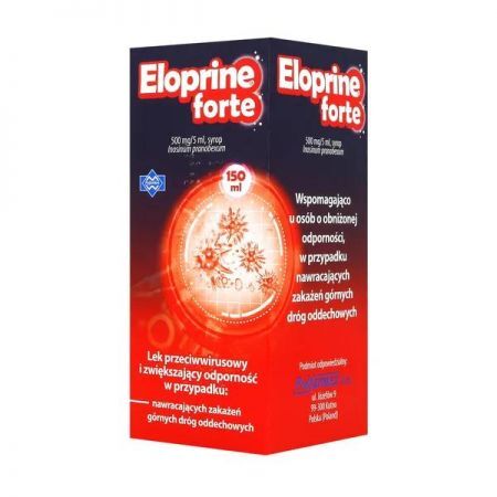 Eloprine Forte, 500 mg/5 ml syrop, 150 ml + Bez recepty | Przeziębienie i grypa | Preparaty wspomagające ++ Polfarmex