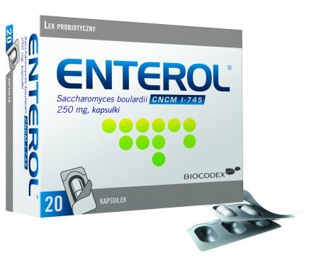 Enterol, 250 mg kapsułki, 20 szt. + Bez recepty | Przewód pokarmowy i trawienie | Probiotyki ++ Biocodex