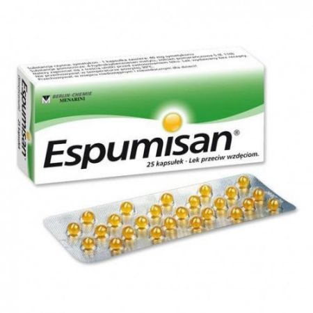 Espumisan, 40 mg kapsułki, 25 szt + Bez recepty | Przewód pokarmowy i trawienie | Wzdęcia ++ Berlin Chemie