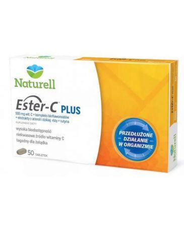 Ester-C Plus, tabletki, 50 szt Naturell + Bez recepty | Witaminy i minerały | Witamina C ++ Us Pharmacia