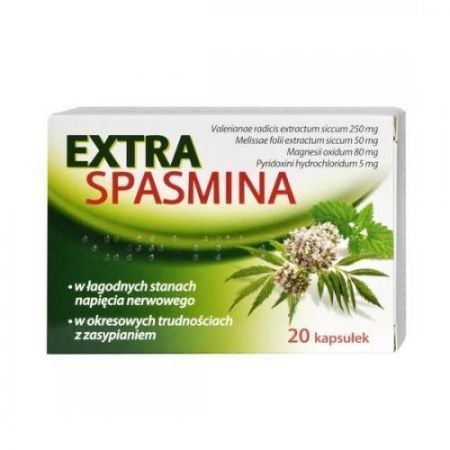 Extraspasmina, kapsułki twarde, 20 szt. + Bez recepty | Uspokajające i nasenne | Nerwy i stres ++ Polpharma