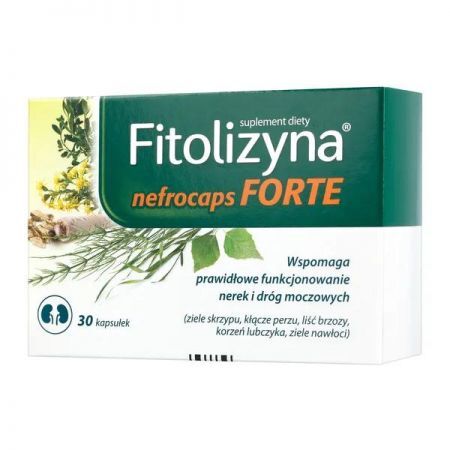Fitolizyna Nefrocaps Forte, kapsułki, 30 szt. + Bez recepty | Drogi moczowe | Kamienie i piasek w drogach moczowych ++ Polpharma