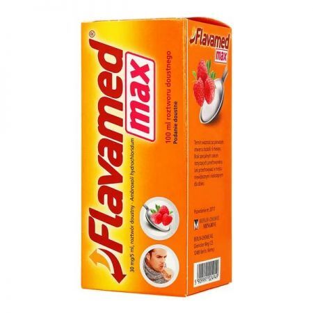 Flavamed max, 30 mg/5 ml roztwór doustny, 100 ml + Bez recepty | Przeziębienie i grypa | Kaszel ++ Berlin Chemie