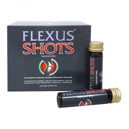 Flexus Shots, płyn doustny, 10 ml x 20 fiolek + Bez recepty | Kości, stawy, mięśnie | Regeneracja chrząstki stawowej ++ Valentis