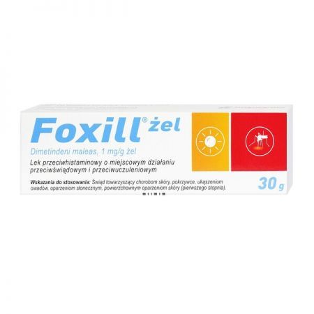 Foxill, 1 mg/g żel, 30 g + Kosmetyki i dermokosmetyki | Problemy skórne | Ukąszenia | Po ukąszeniu ++ Polpharma
