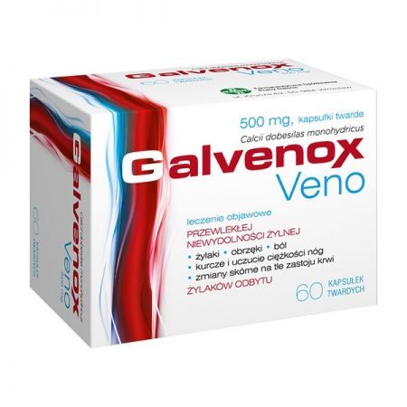 Galvenox Veno, 500 mg kapsułki twarde, 60 szt. + Bez recepty | Serce i krążenie | Żylaki i obrzęki ++ Galena