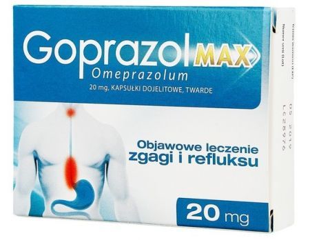 Goprazol Max, 20 mg kapsułki dojelitowe twarde, 14 szt. + Bez recepty | Przewód pokarmowy i trawienie | Nadkwaśność i zgaga ++ S-Lab