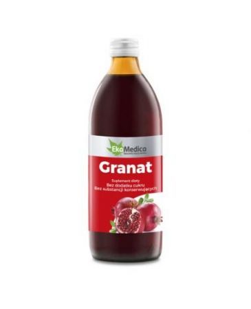 Granat, sok 100%, 500 ml EkaMedica + Bez recepty | Homeopatia i zioła | Herbaty i soki ++ Jaro-Pol Ekamedica