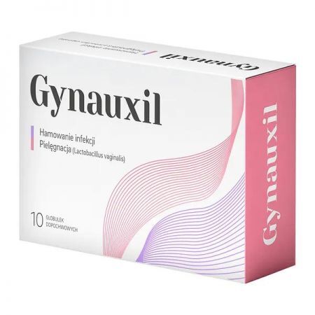 Gynauxil, globulki dopochwowe, 10 szt. + Bez recepty | Zdrowie intymne | Infekcje i podrażnienia ++ Polski Lek