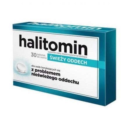 Halitomin, tabletki do ssania, 30 szt. + Bez recepty | Jama ustna i zęby | Świeży oddech ++ Aflofarm