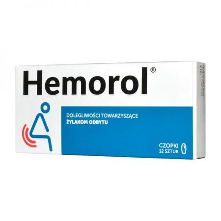Hemorol, czopki, 12 szt. + Bez recepty | Serce i krążenie | Hemoroidy ++ Herbapol Wrocław