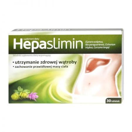 Hepaslimin, tabletki, 30 szt. + Bez recepty | Przewód pokarmowy i trawienie | Regeneracja wątroby ++ Aflofarm