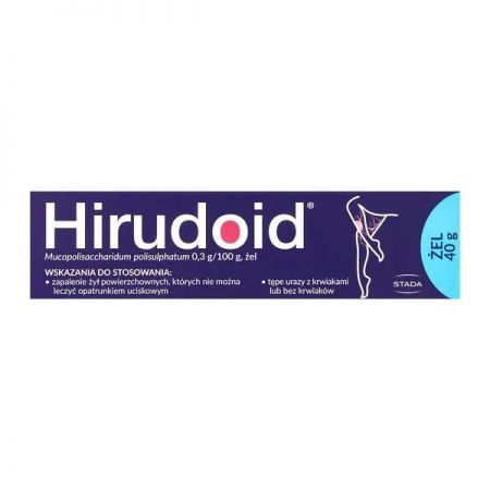 Hirudoid, 0,3 g/100 g, żel, 40 g + Bez recepty | Serce i krążenie | Żylaki i obrzęki ++ Stada