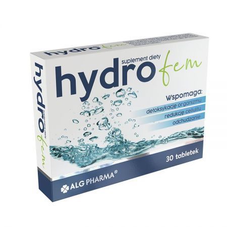Hydrofem, tabletki, 30 szt. ALG PHARMA + Bez recepty | Odchudzanie i oczyszczanie organizmu | Oczyszczanie organizmu ++ Alg Pharma