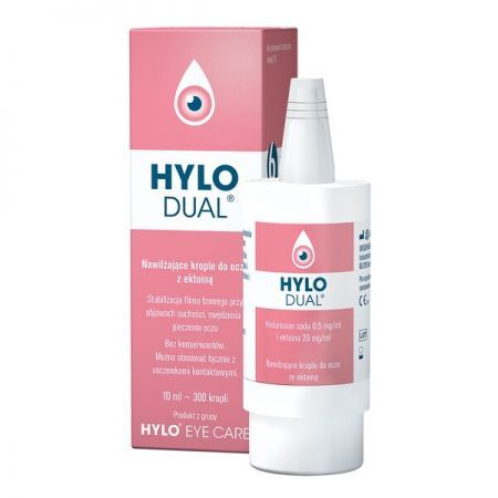 Hylo Dual, nawilżające krople do oczu z ektoiną, 10 ml + Bez recepty | Oczy i wzrok | Krople i żele do oczu ++ Ursapharm