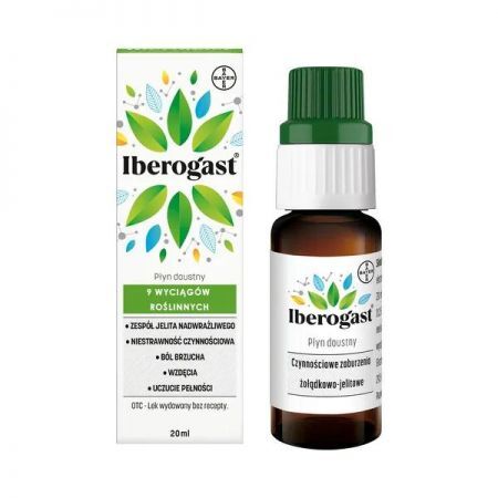 Iberogast, płyn doustny, 20 ml + Bez recepty | Przewód pokarmowy i trawienie | Niestrawność ++ Bayer