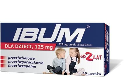 Ibum dla dzieci, 125 mg czopki od 2 roku życia, 10 szt + Mama i dziecko | Dolegliwości dziecięce | Gorączka ++ Hasco