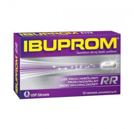 Ibuprom RR, 400 mg tabletki powlekane, 12 szt. + Bez recepty | Przeciwbólowe | Ból głowy i migrena ++ Us Pharmacia