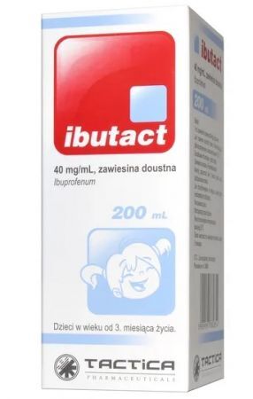 Ibutact, 40 mg/ml zawiesina doustna, 200 ml (butelka z łyżką miarową) + Mama i dziecko | Dolegliwości dziecięce | Gorączka ++ Tactica Pharmaceuticals
