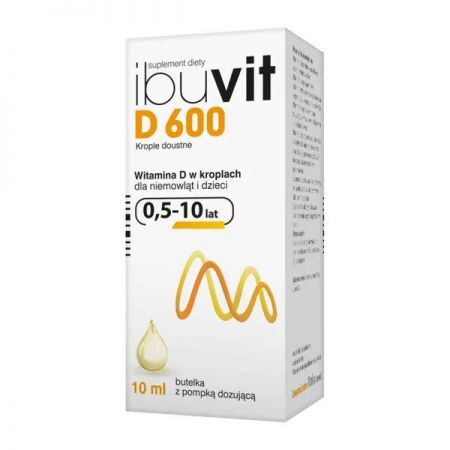 Ibuvit D  600, krople doustne, 10 ml + Bez recepty | Odporność | Witaminy na odporność ++ Medana