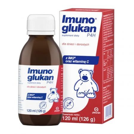 Imunoglukan P4H, płyn dla dzieci, 120 ml + Bez recepty | Odporność | Pozostałe preparaty wzmacniające ++ Pleuran
