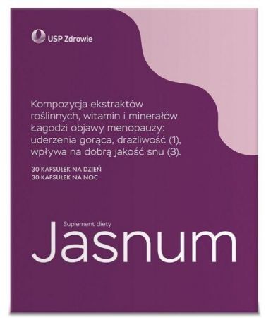 Jasnum, 30 kapsułek na dzień + 30 kapsułek na noc + Bez recepty | Menopauza i andropauza ++ Us Pharmacia
